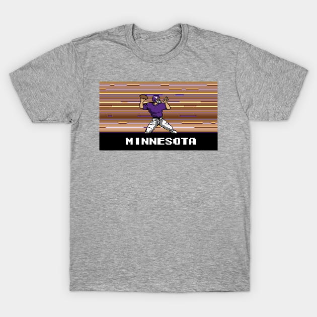 8-Bit Quarterback - Minnesota T-Shirt by The Pixel League